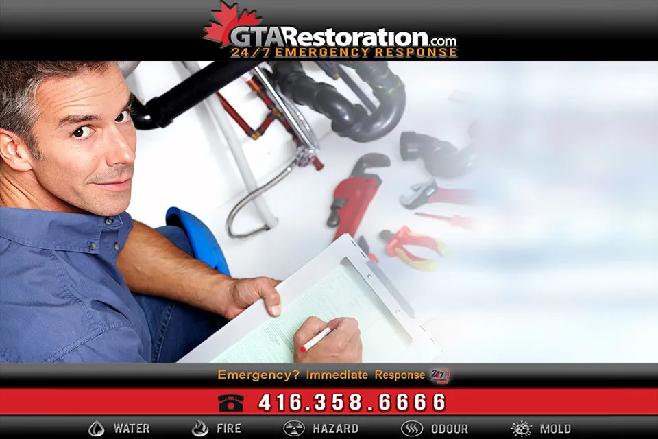 toronto plumber water damage image left